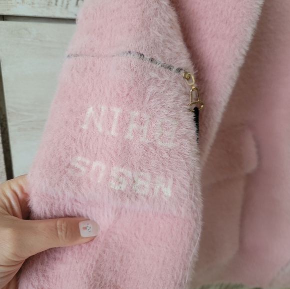 Spring-autumn jacket – sweater – bomber jacket – powder pink - Picture 7 of 8